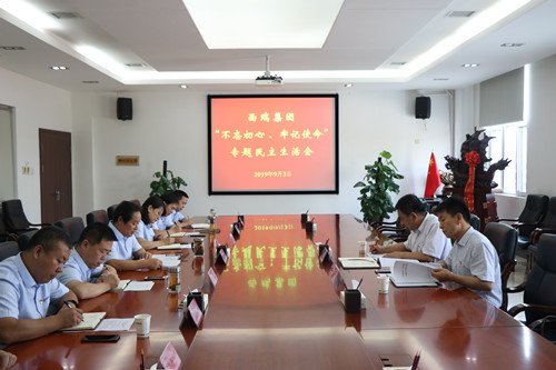 西瑞集團召開領(lǐng)導班子 “不忘初心、牢記使命”專題民主生活會